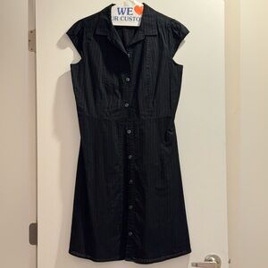 LIKE NEW! Gap Button Down Classic Collar Knee Length Cotton Dress Sz 10